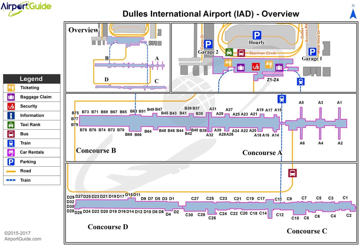 Vaşinqton ОВР kartı aeroportunun