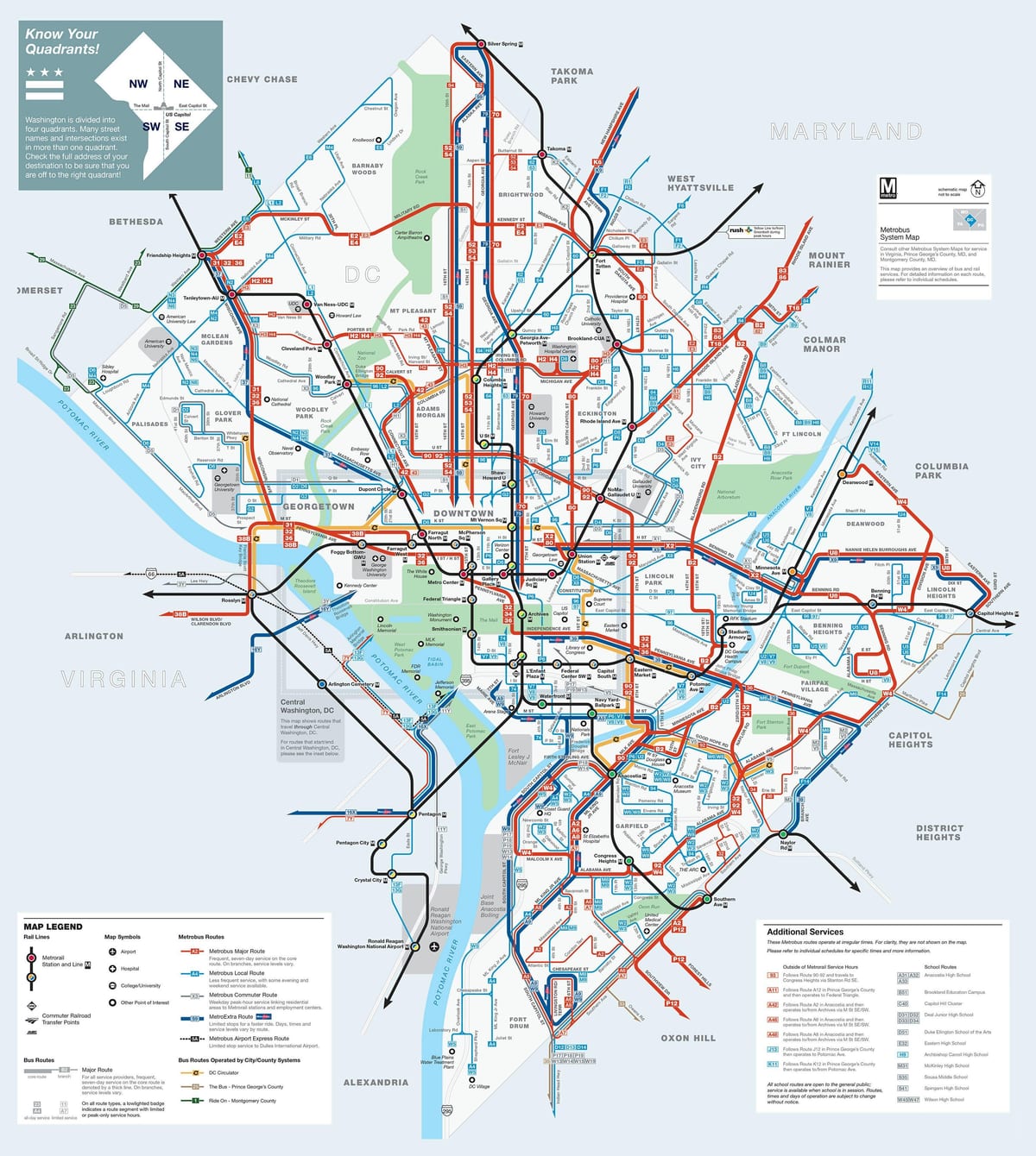 Vaşinqton avtobus marşrutlarının DC kartı