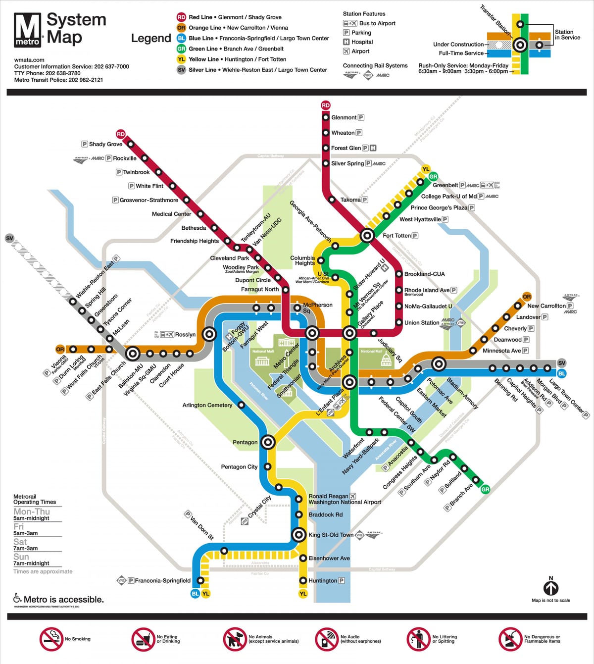 Vaşinqton DC metro kartı gümüş xətt