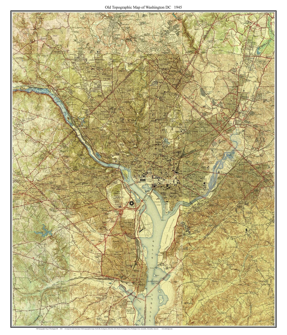 dc topoqrafik xəritə