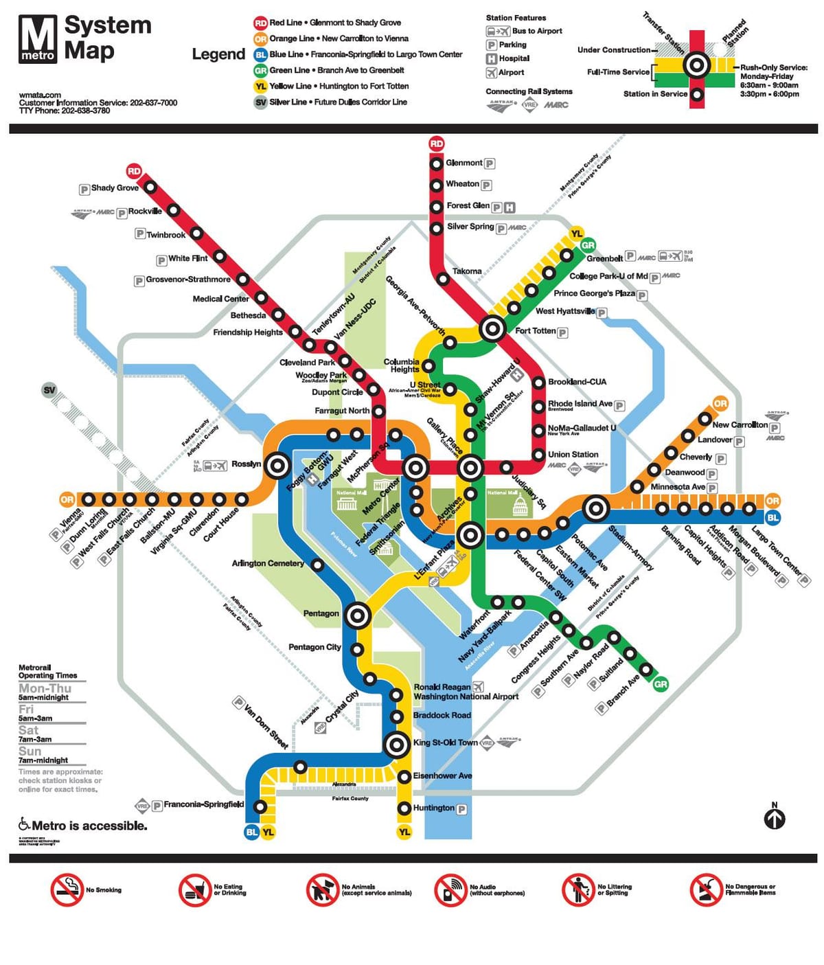 kart wmata xəritə dc