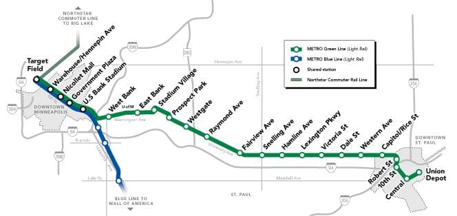 yaşıl xətt metro DC xəritə