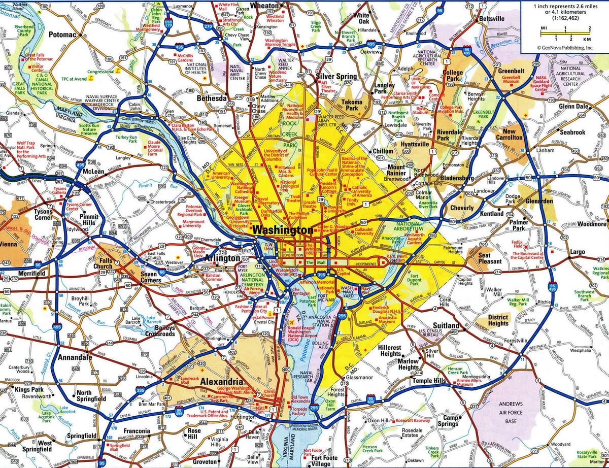 Vaşinqton yol DC kartı