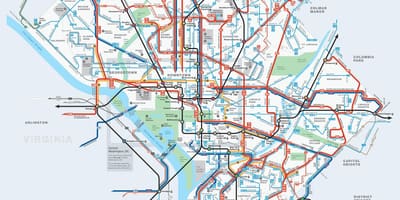 Vaşinqton avtobus marşrutlarının DC kartı