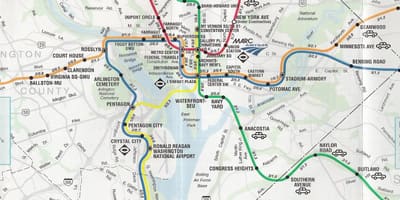 Vaşinqton xəritə ilə metro