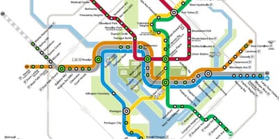 Vaşinqtonun metro xəritəsi