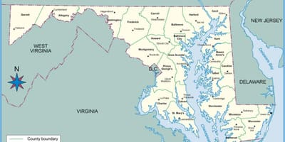 Kart Maryland və Vaşinqton, Dc