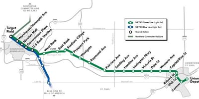 Yaşıl xətt metro DC xəritə