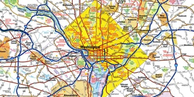 Vaşinqton yol DC kartı